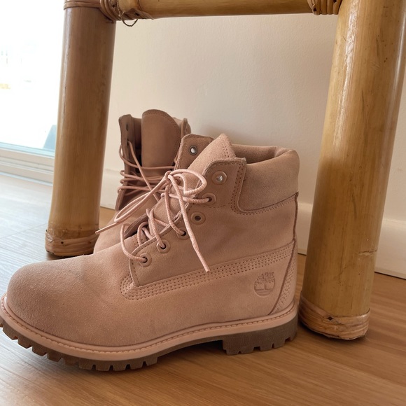 Pink Blush Timberlands. Worn once! Next to new. - Picture 2 of 6